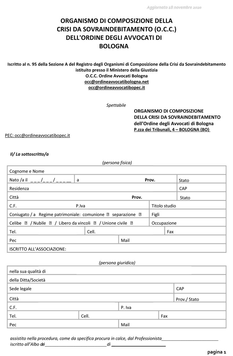 Sos moduli | Centrale Rischi Banca d'Italia Crif